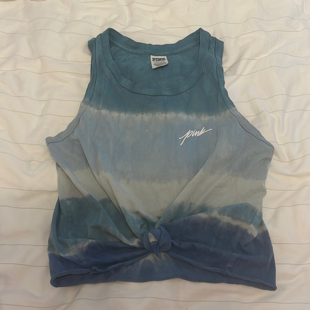 PINK tie dye crop tank